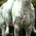 Reiterstandbild “Amazone zu Pferd” von Louis Tuaillon im Großen Tiergarten in Berlin, Detailansicht