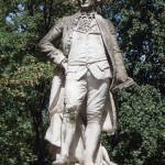 Lessing-Denkmal im Großen Tiergarten in Berlin von Otto Lessing, Gesamtansicht der Standfigur