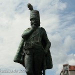 Zieten-Denkmal in der Mohrenstraße in Berlin-Mitte, Detailansicht der Standfigur