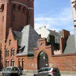 Wasserturm Tempelhofer Berg in Berlin-Kreuzberg im Stil des Historismus bzw. der Neogotik, Ausschnitt