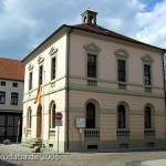 Rathaus in Wörlitz von 1797 von Friedrich Wilhelm von Erdmannsdorf im Stil des Klassizismus, Gesamtansicht