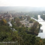 Blick auf die Stadt Hann.-Münden und den Zusammenfluss von Fulda und Werra