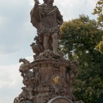 Denkmal des Großen Kurfürsten Friedrich Wilhelm Johann Georg Glume auf dem Schleusenplatz in Rathenow, Detailansicht mit dem großen Kurfürsten, Vorderansicht