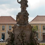 Denkmal des Großen Kurfürsten Friedrich Wilhelm Johann Georg Glume auf dem Schleusenplatz in Rathenow, Gesamtansicht