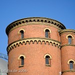 Ehemaliger Wasserturm an der Gaussstraße 11 im neoromanischen Stil von Paul Bratring in Berlin-Charlottenburg, Detailansicht